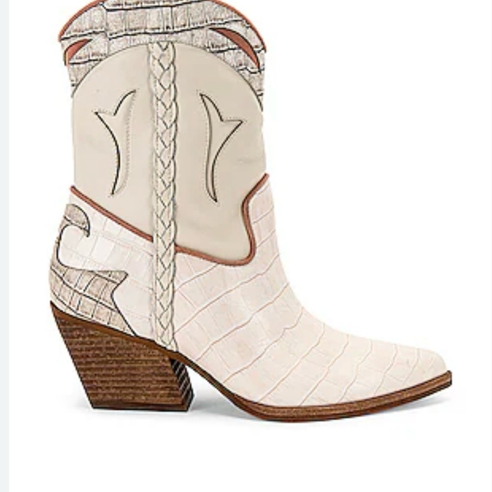 Dolce Vita Loral Boot in Ivory Croco